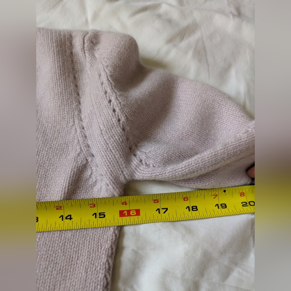 Beth Bowley V-Neck Lavender Cashmere Knit Sweater M - Picture 7 of 9